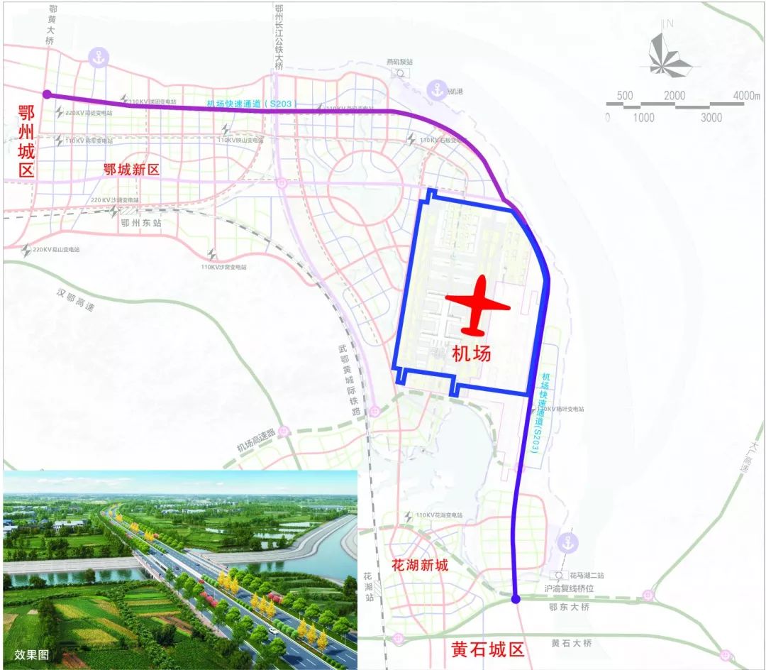 鄂州机场最新规划图，未来航空枢纽宏伟蓝图亮相